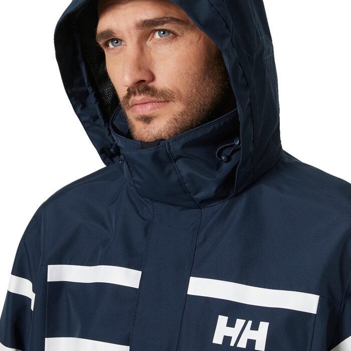 2024 Helly Hansen Hombres Salt Chaqueta Para Navegacin Costera 34423 - Navy